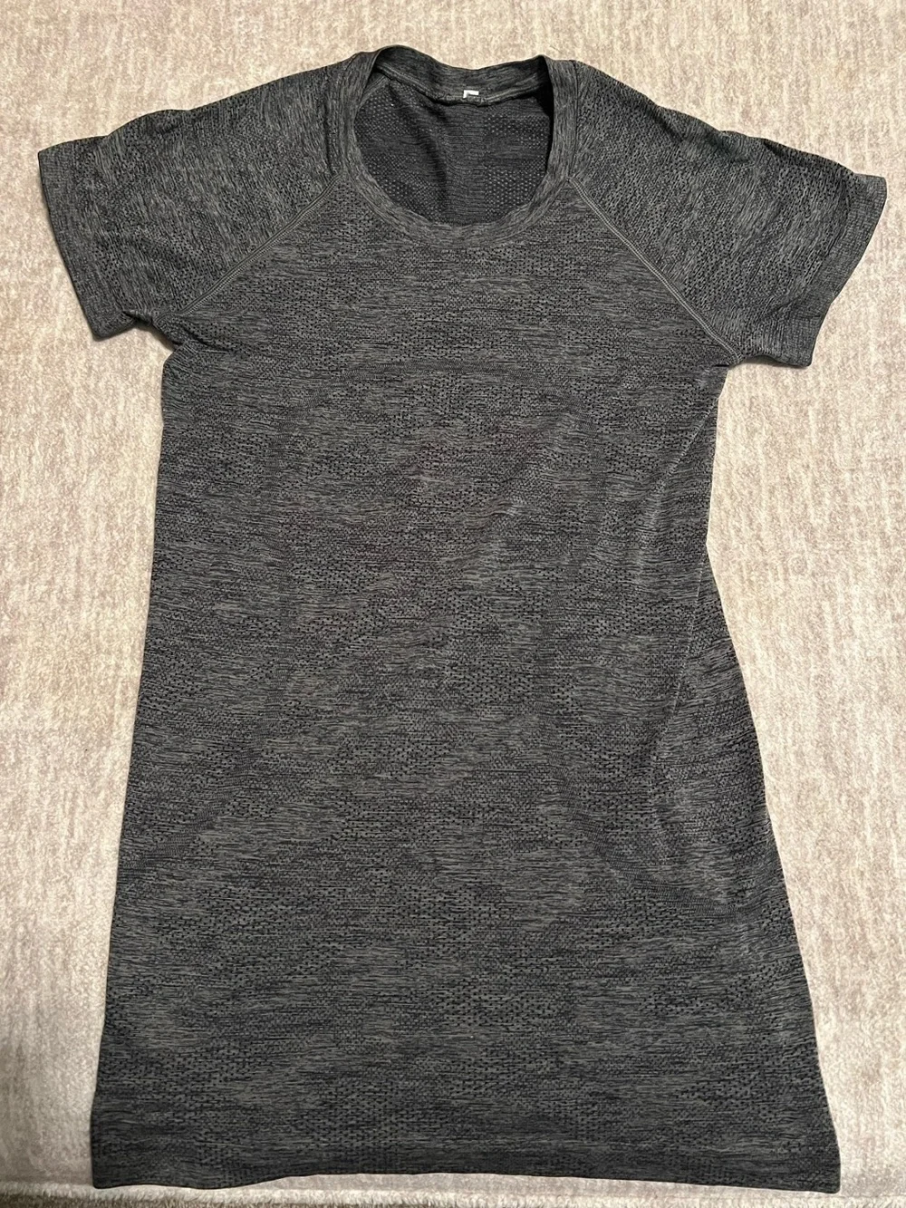 Lululemon Short-Sleeve Heather Gray Top